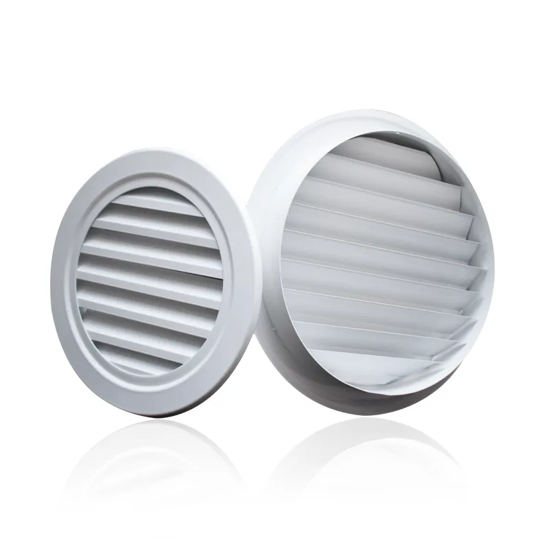 德州德冷 铝合金圆形 45 度加厚防雨百叶(通风口格栅)