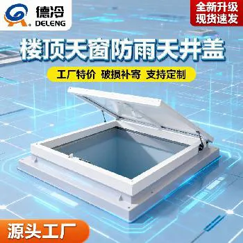 德冷铝合金楼顶防雨天井盖（上人孔防水盖板）