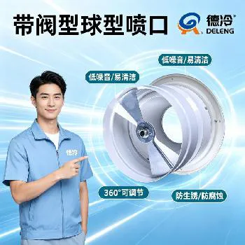 德冷空调可调式带阀球形喷口